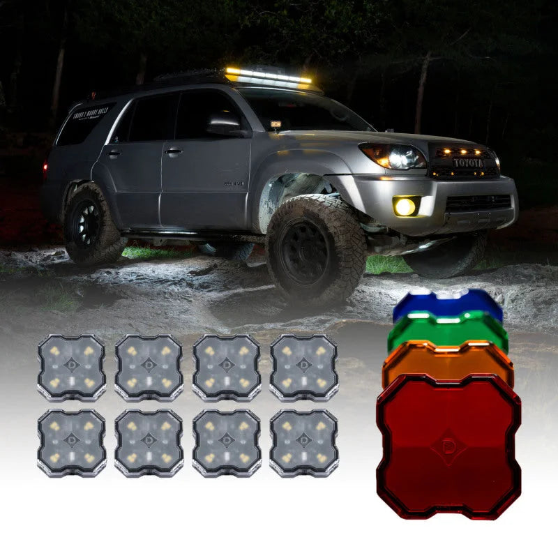 Diode Dynamics Stage Series SXS Rock Light Installer Kit - White Diffused M8 (8-pack) - Additional View 8