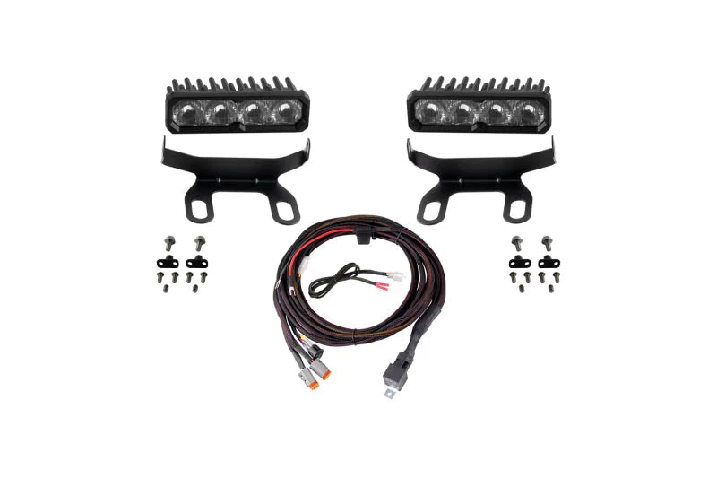 Diode Dynamics Standard SS6 Sport LED Kit White Driving 6000K fits 2013-2018 Ram 1500 - Installation View