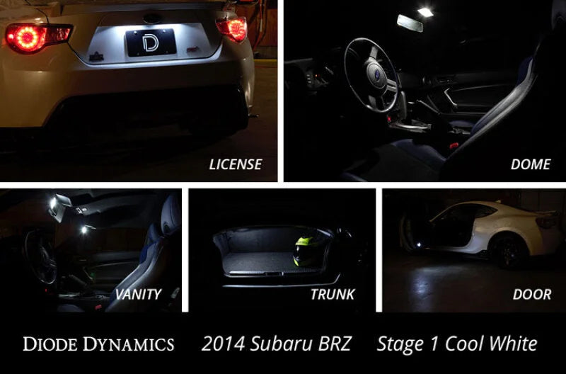 Diode Dynamics Subaru BRZ Interior Kit Stage 1 - Cool - White - Side View
