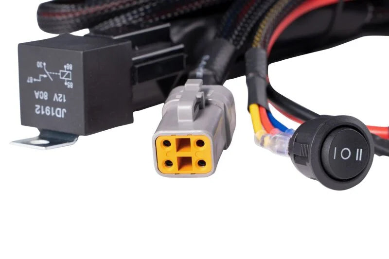 Diode Dynamics Ultra Heavy Duty Single Output 4-Pin Wiring Harness - Side View