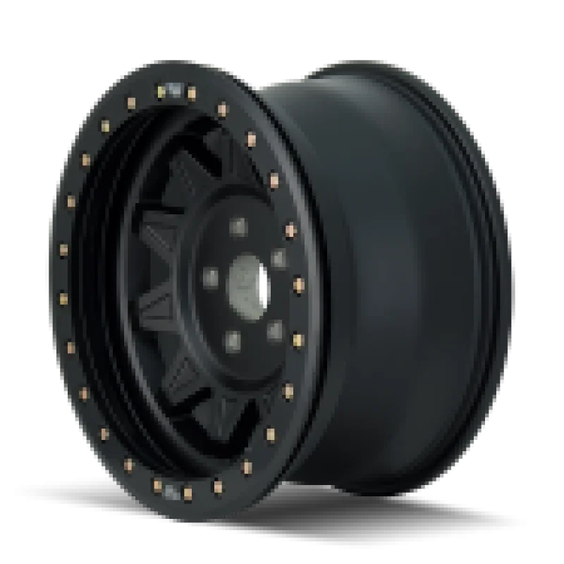 Dirty Life 9302 Roadkill 17x9/5x127 BP/-38mm Offset/71.5mm Hub Matte Black Wheel - Beadlock - Detail View