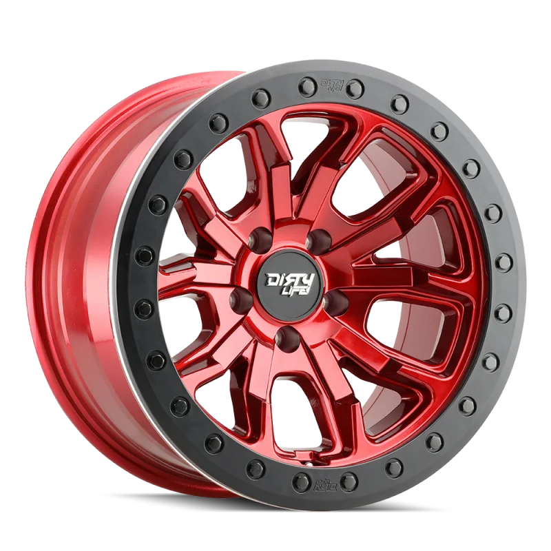 Dirty Life 9303 DT-1 17x9 / 5x127 BP / -38mm Offset / 78.1mm Hub Crimson Candy Red Wheel