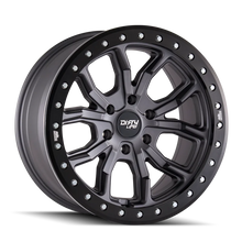 Load image into Gallery viewer, Dirty Life 9303 DT-1 17x9/6x139.7 BP/-12mm Offset/106mm Hub Matte Gunmetal Wheel - Beadlock - Main Product View