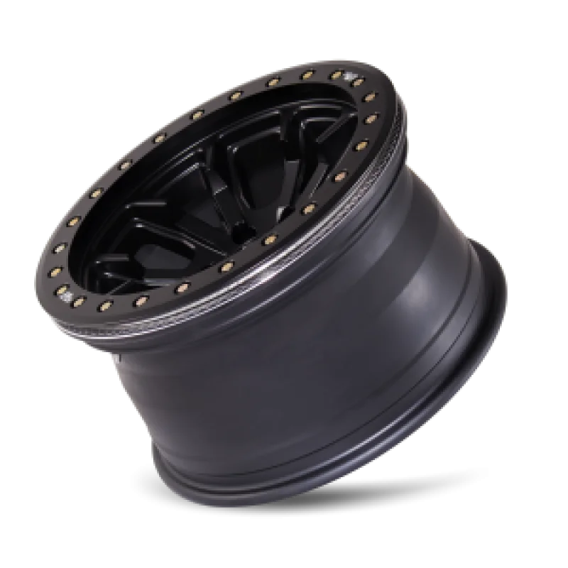Dirty Life 9303 DT-1 17x9/8x165.1 BP/-12mm Offset/130.8mm Hub Matte Black Wheel - Beadlock - Back View