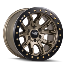 Load image into Gallery viewer, Dirty Life 9303 DT-1 20x9 / 8x165.1 BP / 0mm Offset / 130.8mm Hub Satin Gold Wheel - Beadlock - Side View