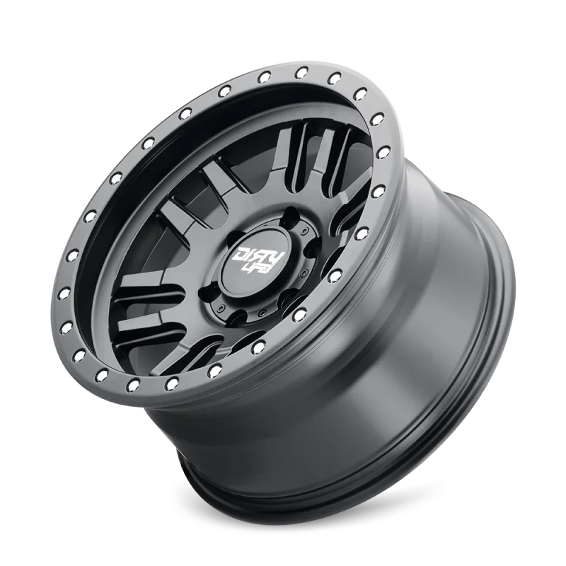Dirty Life 9309 Canyon Pro 17x9/6x139.7 BP/-12mm Offset/106mm Hub Matte Black Wheel - Beadlock - Main Product View