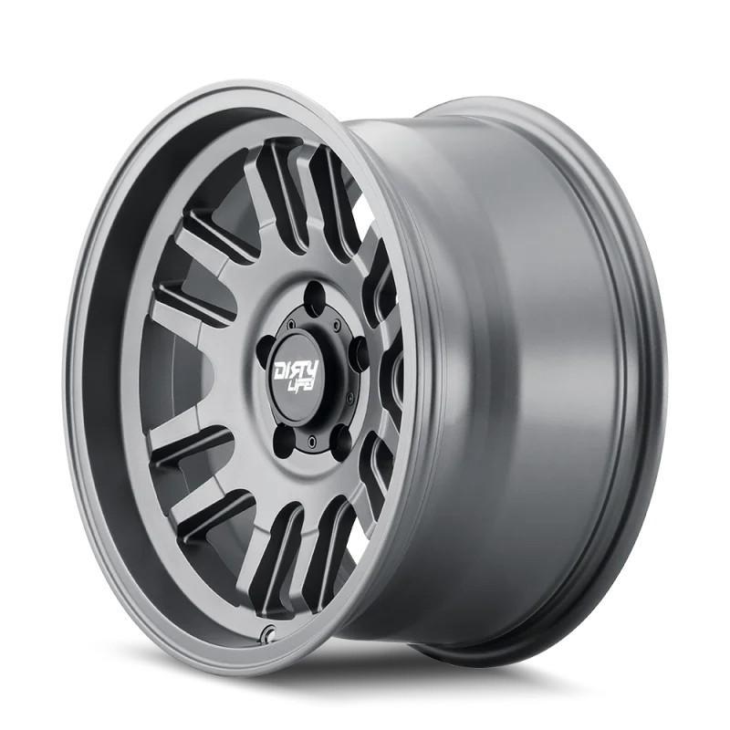 Dirty Life 9310 Canyon 17x9 / 5x127 BP / -12mm Offset / 71.5mm Hub Satin Graphite Wheel - Side View