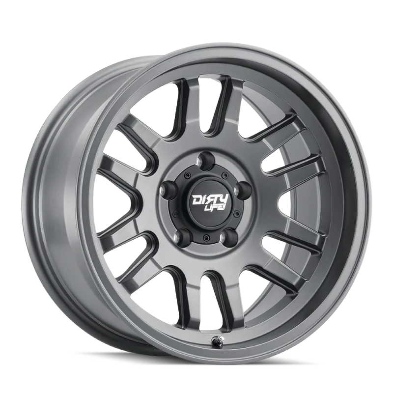 Dirty Life 9310 Canyon 17x9 / 5x127 BP / -12mm Offset / 71.5mm Hub Satin Graphite Wheel - Detail View