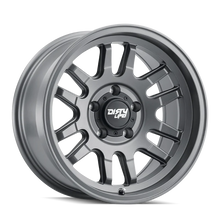 Load image into Gallery viewer, Dirty Life 9310 Canyon 17x9 / 6x135 BP / 0mm Offset / 87.1mm Hub Satin Graphite Wheel - Detail View
