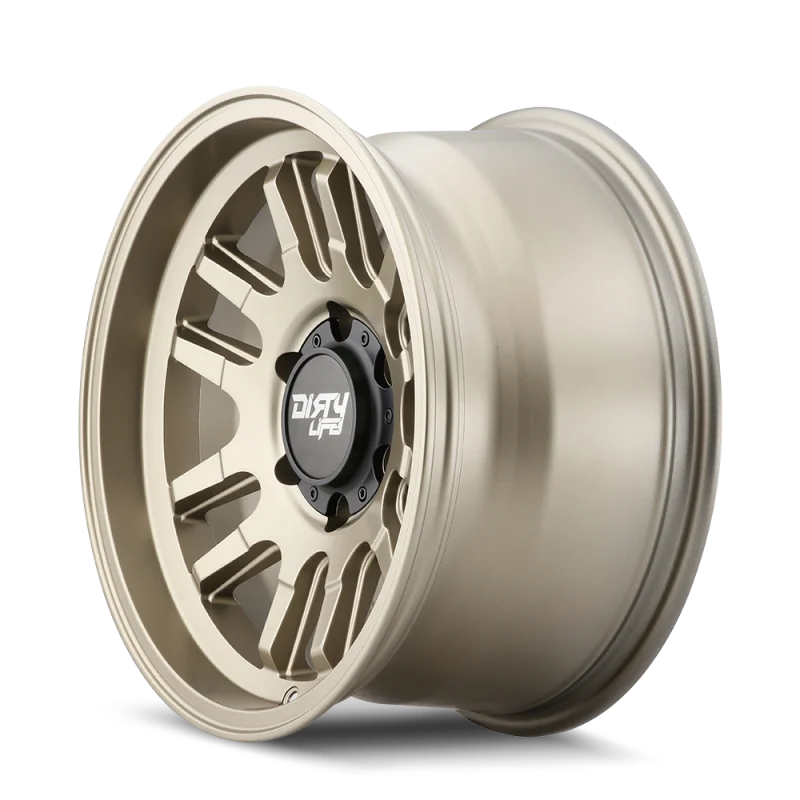 Dirty Life 9310 Canyon 17x9 / 6x139.7 BP / 0mm Offset / 106mm Hub Satin Gold Wheel - Side View