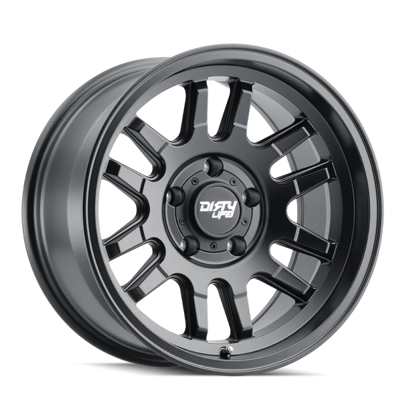 Dirty Life 9310 Canyon 17x9 / 6x139.7 BP / -12mm Offset / 106mm Hub Matte Black Wheel - Main Product View
