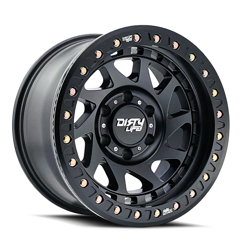 Dirty Life 9313 Enigma Race 17x9 / 6x135 BP / -38mm Offset / 87.1mm Hub Matte Black Wheel - Detail View