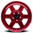Load image into Gallery viewer, Dirty Life 9315 Compound 17x9 / 6x139.7 BP / -12mm Offset / 106mm Hub Crimson Candy Red Wheel - Side View