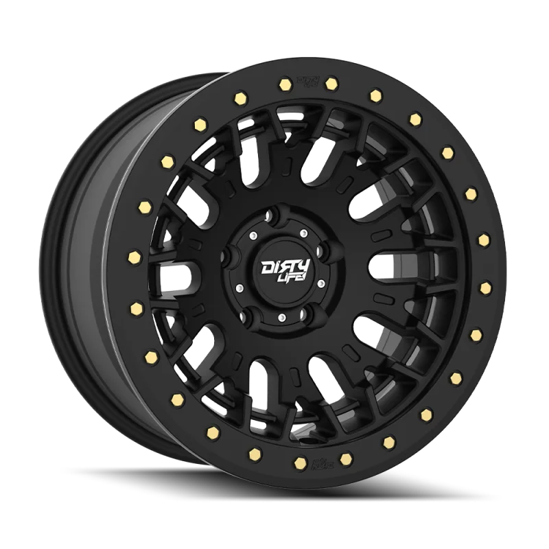 Dirty Life DT-3 17X9 5x127 -38 Offset - Satin Black w/ Simulated Beadlock fits 1975-1999 / 2007-2025 Chevrolet / GMC / Jeep