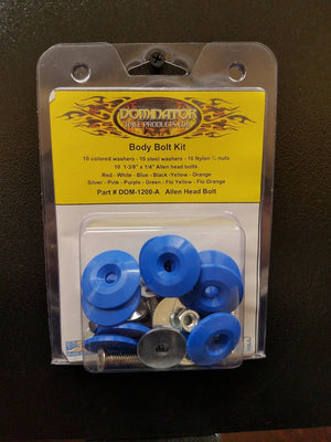 Dominator Race Body Body Bolt Kit Blue Allen Head 1200-A-BL