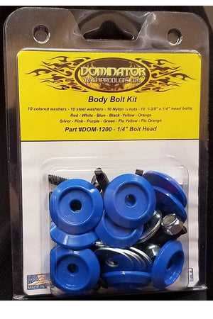 Dominator Race Body Body Bolt Kit Blue Hex Head 1200-B-BL