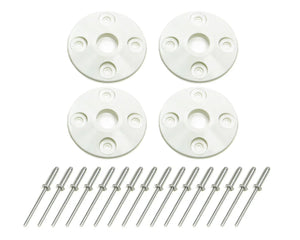 Dominator Race Body Scuff Plate Plastic 4pk White 1202-WH