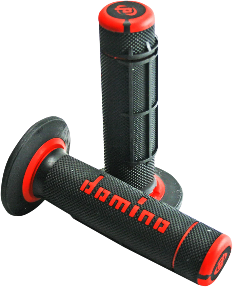Domino Grips - Dually - Half Waffle - Black/Gray A02041C7170A7-1 - Side View