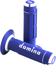 Load image into Gallery viewer, Domino Grips - Dually - Half Waffle - Blue/White A02041C4648A7-1 - Main Product View