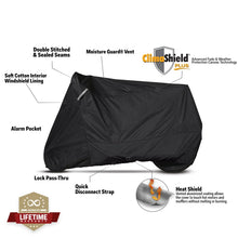 Load image into Gallery viewer, Dowco Cruisers (Small/Medium Models) WeatherAll Plus Motorcycle Cover - Black - Main Product View