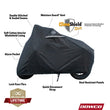 Load image into Gallery viewer, Dowco Kawasaki Z125,Honda Grom, Honda Monkey WeatherAll Plus Motorcycle Cover - Black - Side View