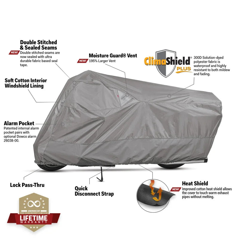 Dowco WeatherAll Plus Motorcycle Cover Gray - 3XL - Main Product View