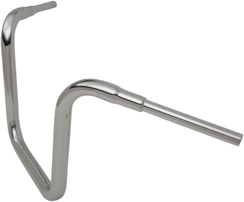 Drag Specialties 1-1/2" "Big" Buffalo Ape Hanger Bar - 13" - TBW - Chrome - Side View