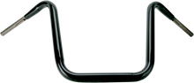 Load image into Gallery viewer, Drag Specialties 1-1/2" "Big" Buffalo Ape Hanger Bar - 16" - TBW - Black - Side View