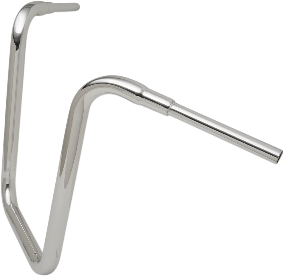 Drag Specialties 1-1/2" "Big" Buffalo Ape Hanger Bar - 18" - TBW - Chrome - Side View