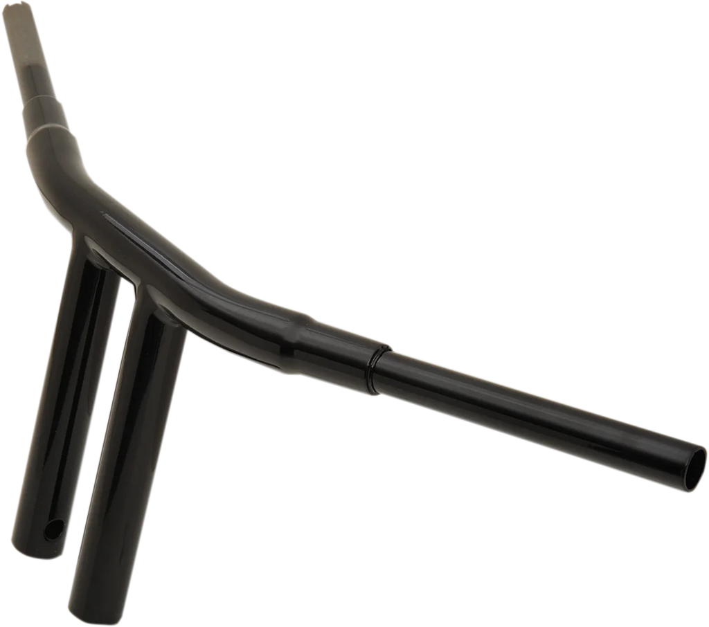Drag Specialties 1-1/2" "Big" Buffalo Bar - Chopper - 10" - Gloss Black - Side View