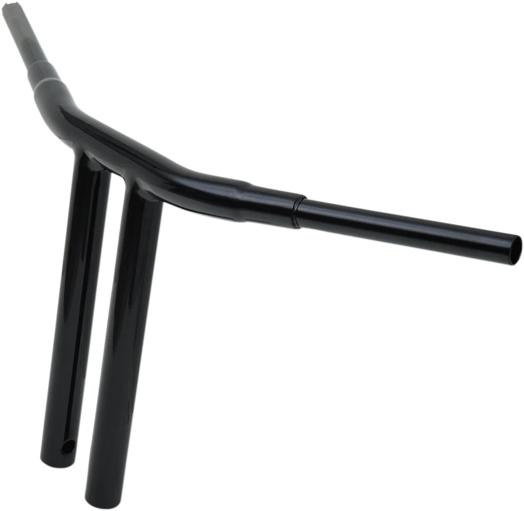Drag Specialties 1-1/2" "Big" Buffalo Bar - Chopper - 14" - Gloss Black - Side View