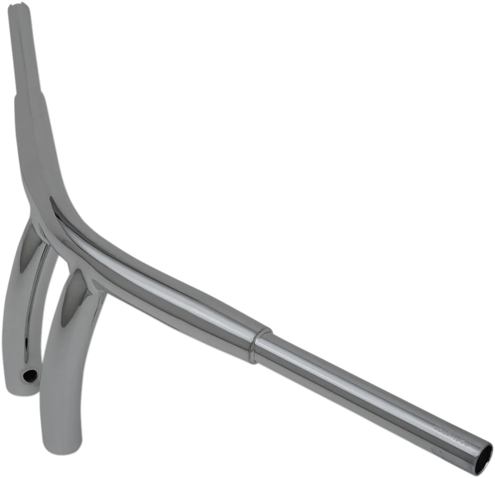 Drag Specialties 1-1/2" "Big" Buffalo Bar - Radius - 8" - Chrome - Side View