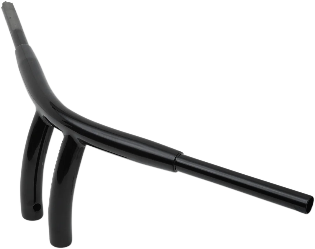 Drag Specialties 1-1/2" "Big" Buffalo Bar - Radius - 8" - Gloss Black - Side View
