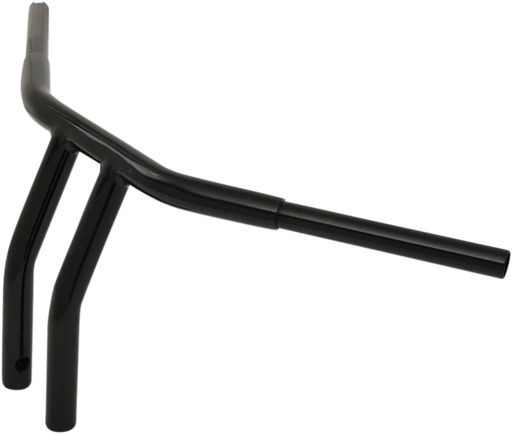 Drag Specialties 1-1/4" Buffalo T-Bar - 10" - TBW - Black 0601-4278 - Side View