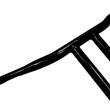 Load image into Gallery viewer, Drag Specialties 1-1/4" Buffalo T-Bar - 8" - Black 0601-2263 - Side View
