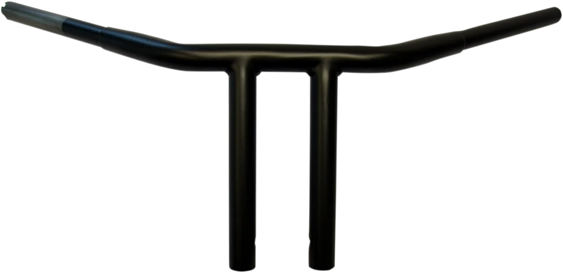 Drag Specialties 1-1/4" Buffalo T-Bar - 8" - Flat Black 0601-3504 - Side View