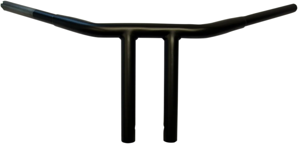 Drag Specialties 1-1/4" Buffalo T-Bar - 8" - Flat Black 0601-3504 - Side View