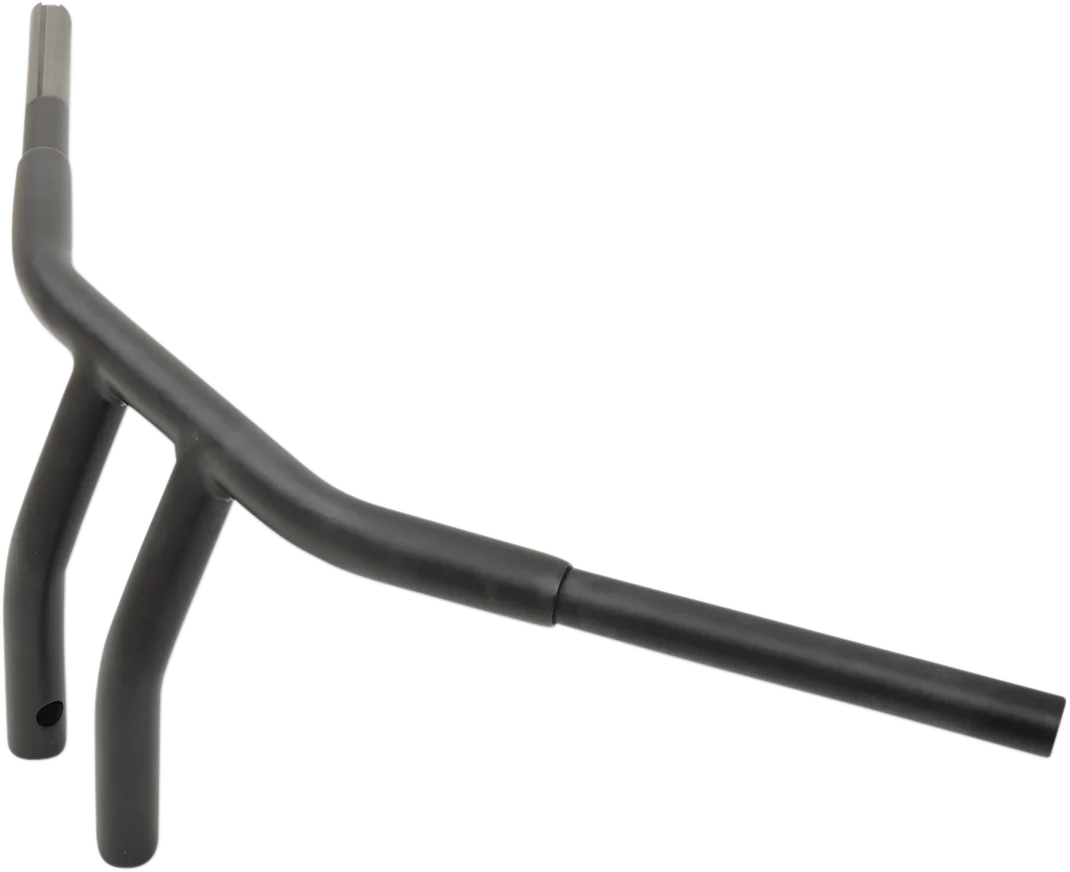 Drag Specialties 1-1/4" Buffalo T-Bar - 8" - TBW - Flat Black 0601-4276 - Side View