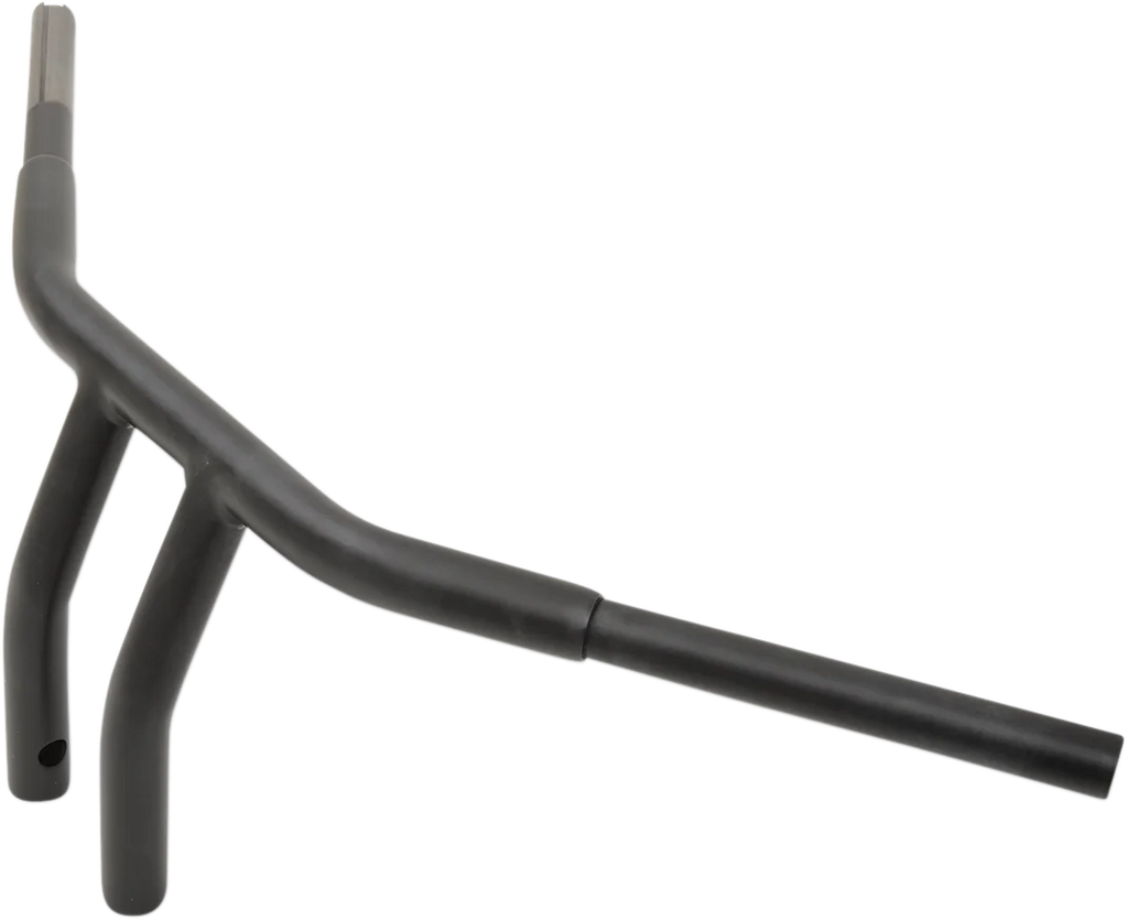 Drag Specialties 1-1/4" Buffalo T-Bar - 8" - TBW - Flat Black 0601-4276 - Side View