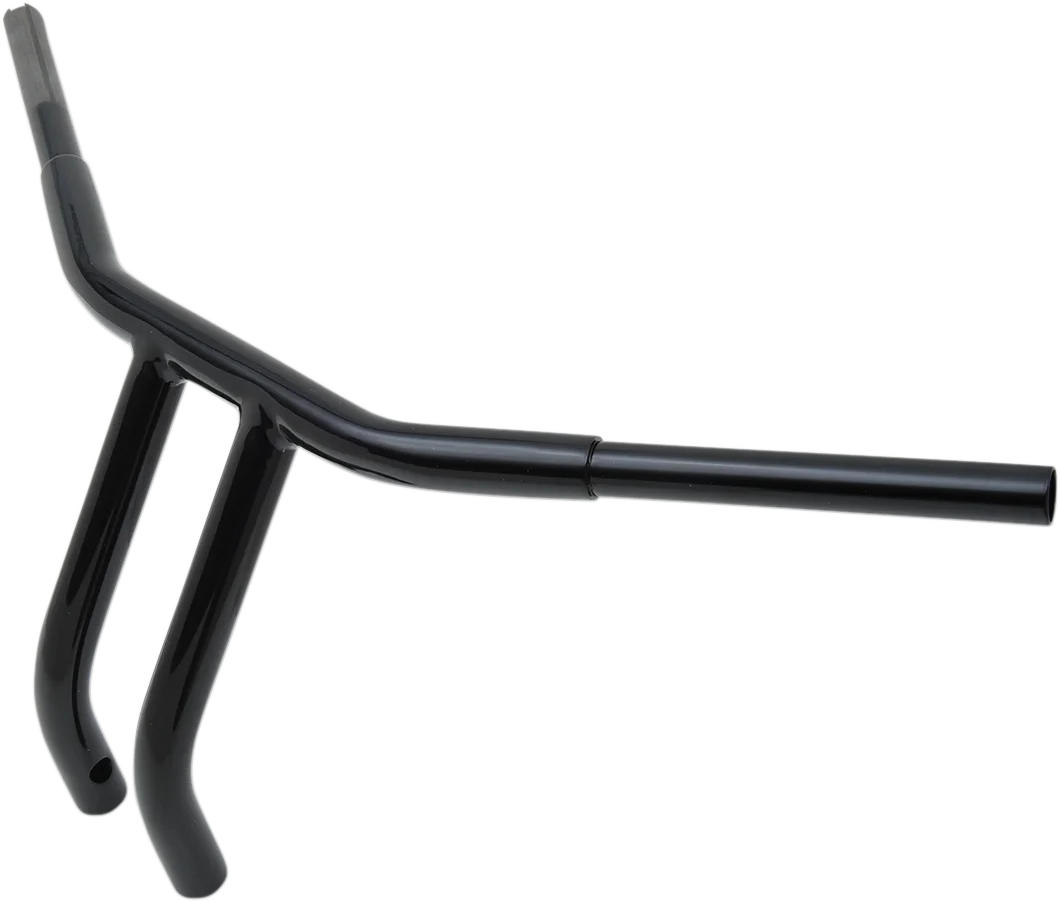 Drag Specialties 1-1/4" Buffalo T-Bar - Inverted - TBW - Black 0601-4289 - Side View