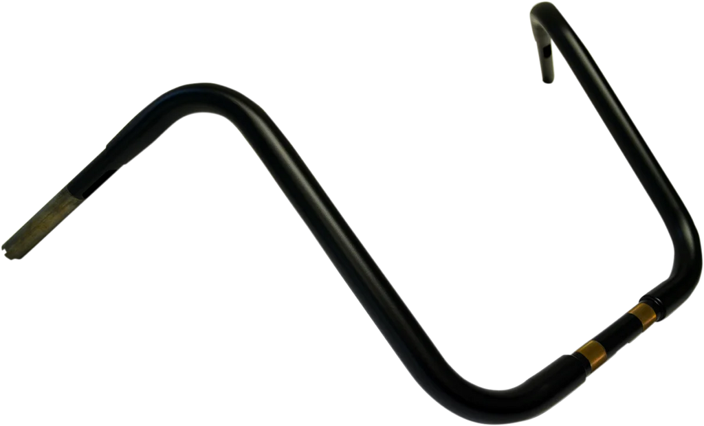 Drag Specialties 1-1/4" Buffalo Touring Handlebar - 16" - TBW - Flat Black 0601-3507 - Side View