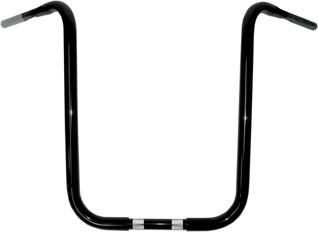 Drag Specialties 1-1/4" Buffalo Touring Handlebar - 17" - TBW - Flat Black 0601-4265 - Detail View
