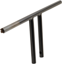 Load image into Gallery viewer, Drag Specialties 1" T-Bar - Dimpled - Straight - 10" - Black 0601-4222 - Side View