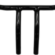 Load image into Gallery viewer, Drag Specialties 1" T-Bar - Dimpled - Straight - 10" - Black 0601-4222 - Detail View