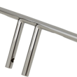 Load image into Gallery viewer, Drag Specialties 1" T-Bar - Dimpled - Straight - 6" - Chrome 0601-4215 - Side View