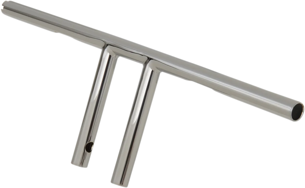 Drag Specialties 1" T-Bar - Dimpled - Straight - 6" - Chrome 0601-4215 - Side View