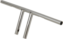 Load image into Gallery viewer, Drag Specialties 1" T-Bar - Dimpled - Straight - 6" - Chrome 0601-4215 - Side View