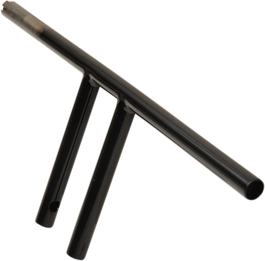 Drag Specialties 1" T-Bar - Dimpled - Straight - 8" - Black 0601-4219 - Side View