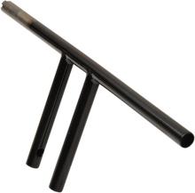 Load image into Gallery viewer, Drag Specialties 1" T-Bar - Dimpled - Straight - 8" - Black 0601-4219 - Side View