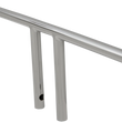 Load image into Gallery viewer, Drag Specialties 1" T-Bar - Dimpled - Straight - 8" - Chrome 0601-4218 - Side View
